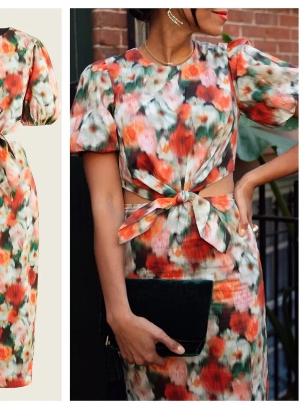 NWT J.Crew Cutout Dress in Red Multi Liberty® Hazy Days Floral 12